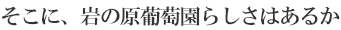 そこに、岩の原葡萄園らしさはあるか