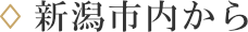 新潟市内から